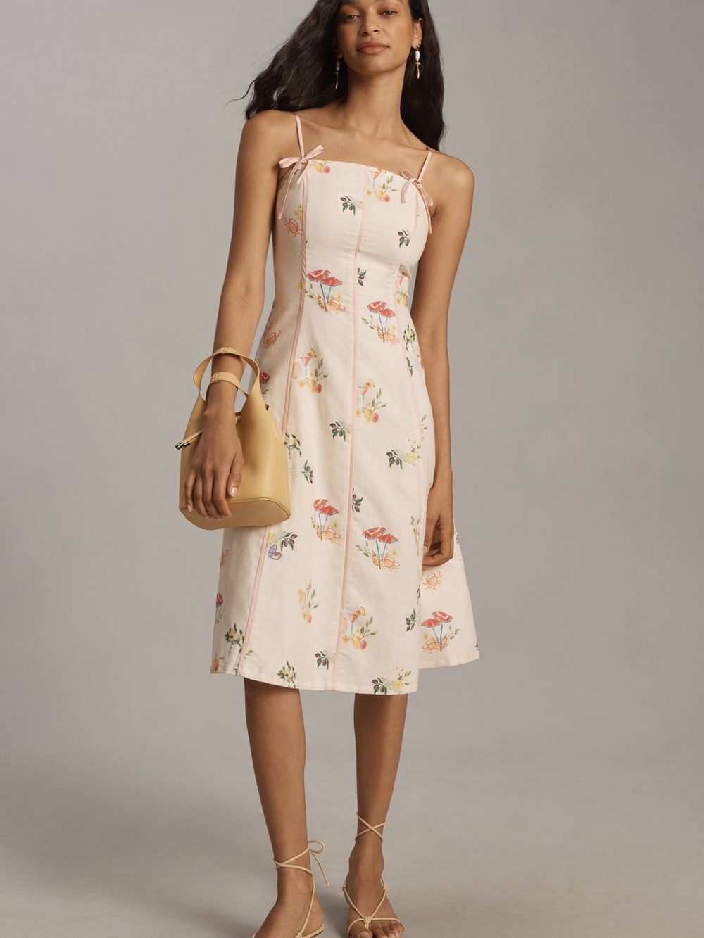 Anthropologie | Linen Midi Dress | Size Medium